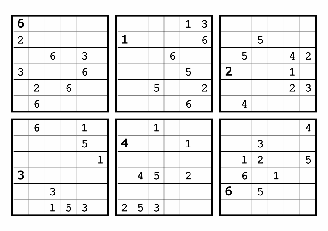 Sudoku Printable Multiple On 1 Page For Kids