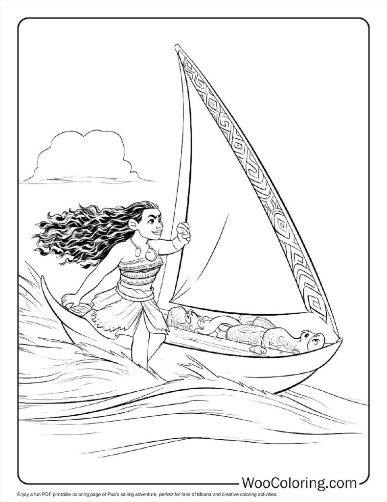 100 Moana Coloring Pages Free PDF To Print Woo Coloring