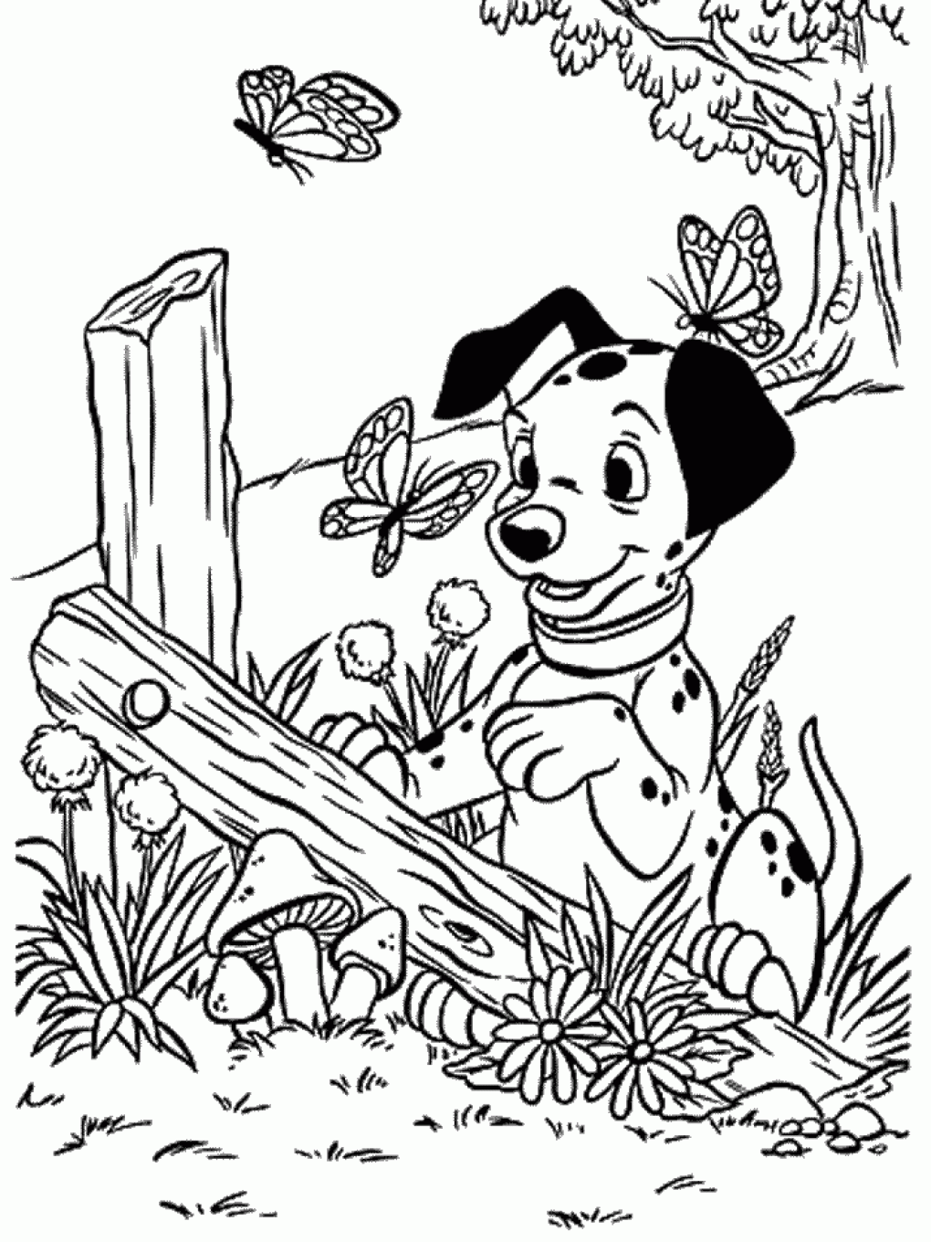 Printable Coloring Pages 101 Dalmatians