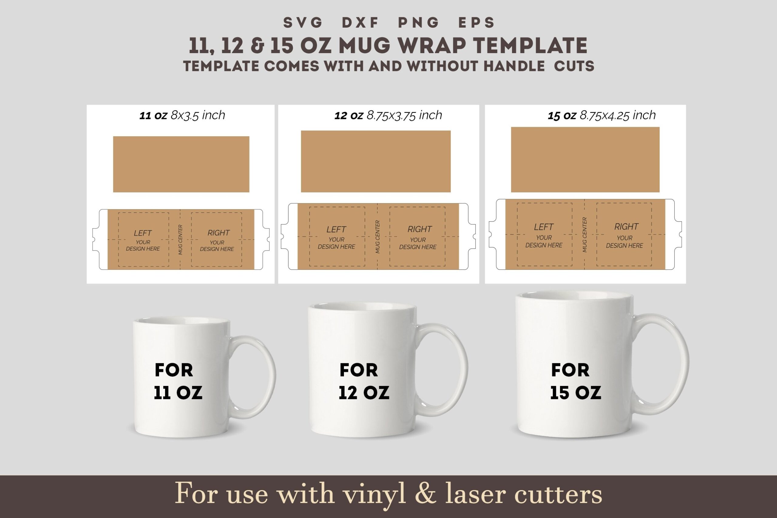11oz 12oz 15oz Mug Wrap Template Svg Mug Wrap Template Svg