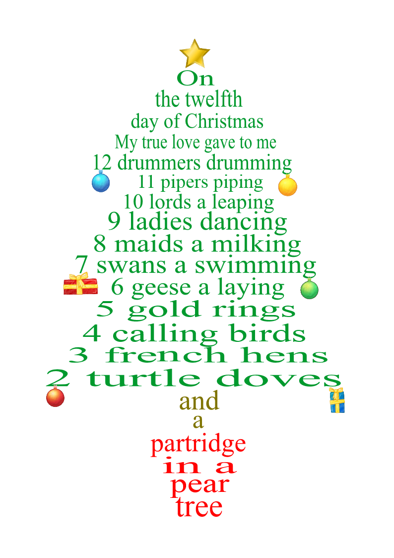 12 Days Of Christmas Lyrics