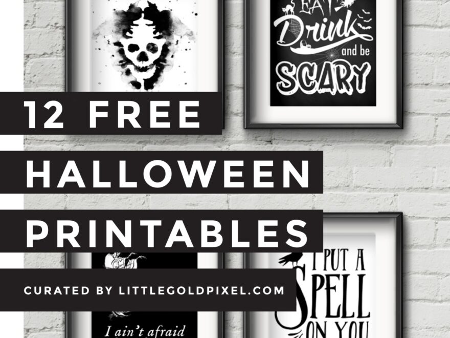 12 Free Halloween Printables Little Gold Pixel
