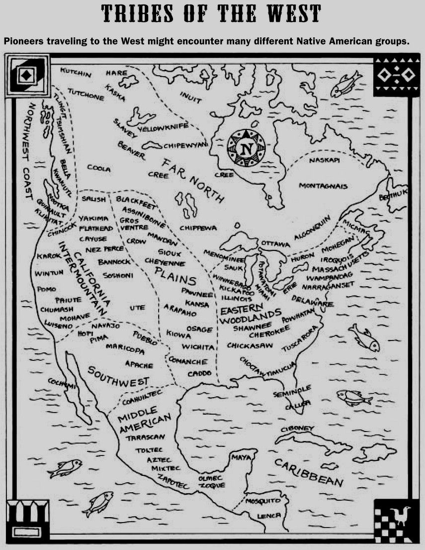 Printable Native American Tribes Map