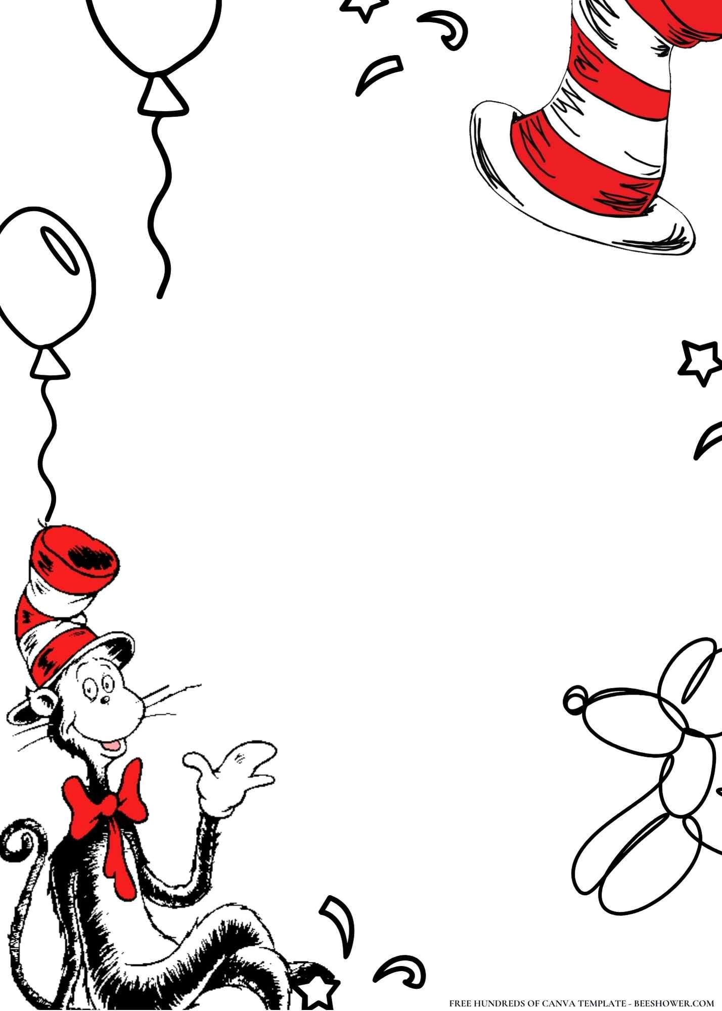 Dr Seuss Baby Shower Invitations Printable Free