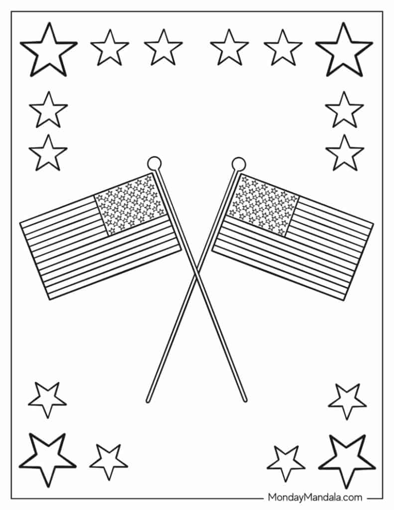20 American Flag Coloring Pages Free PDF Printables 