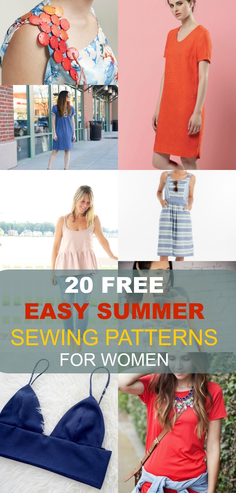 20 FREE EASY SEWING PATTERNS FOR WOMEN On The Cutting Floor Printable Pdf Sewing Patterns And Tutorials For Women