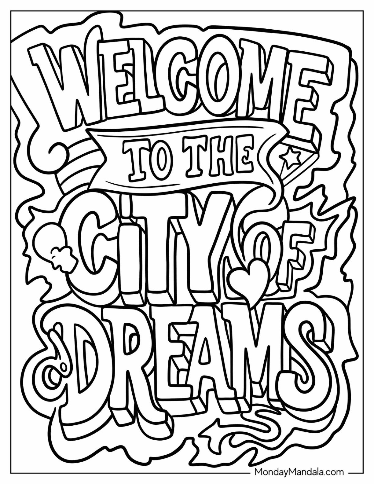Free Printable Graffiti Picture Coloring Sheets
