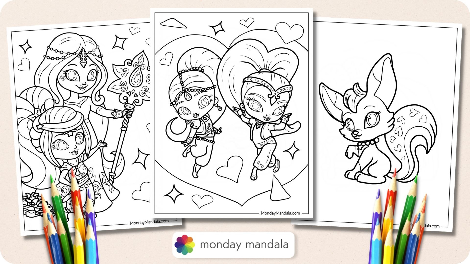 20 Shimmer And Shine Coloring Pages Free Printables 