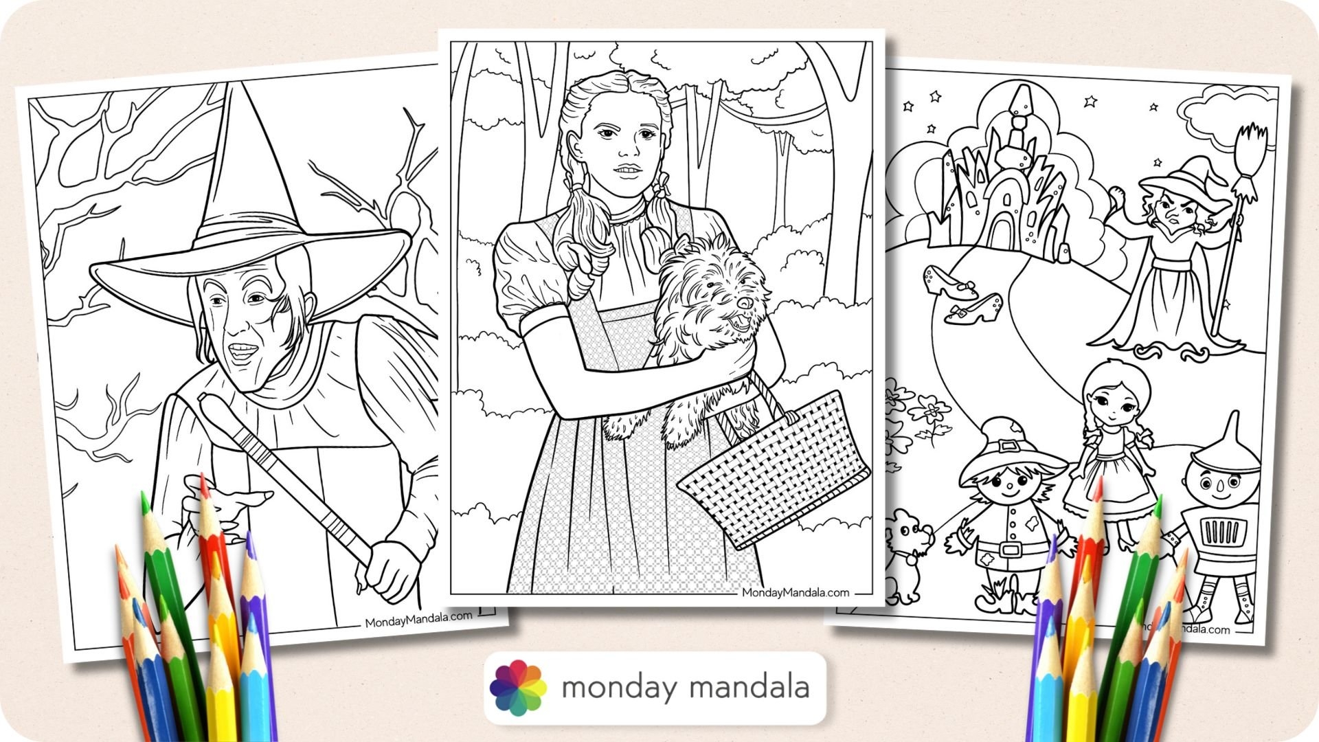 20 Wizard Of Oz Coloring Pages Free PDF Printables 
