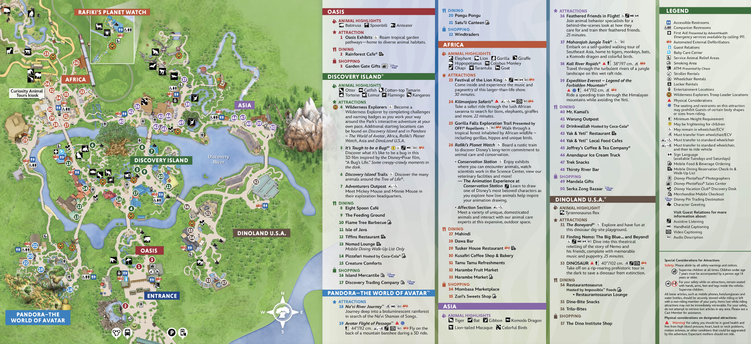 2025 Animal Kingdom Map Walt Disney World WDW Magazine