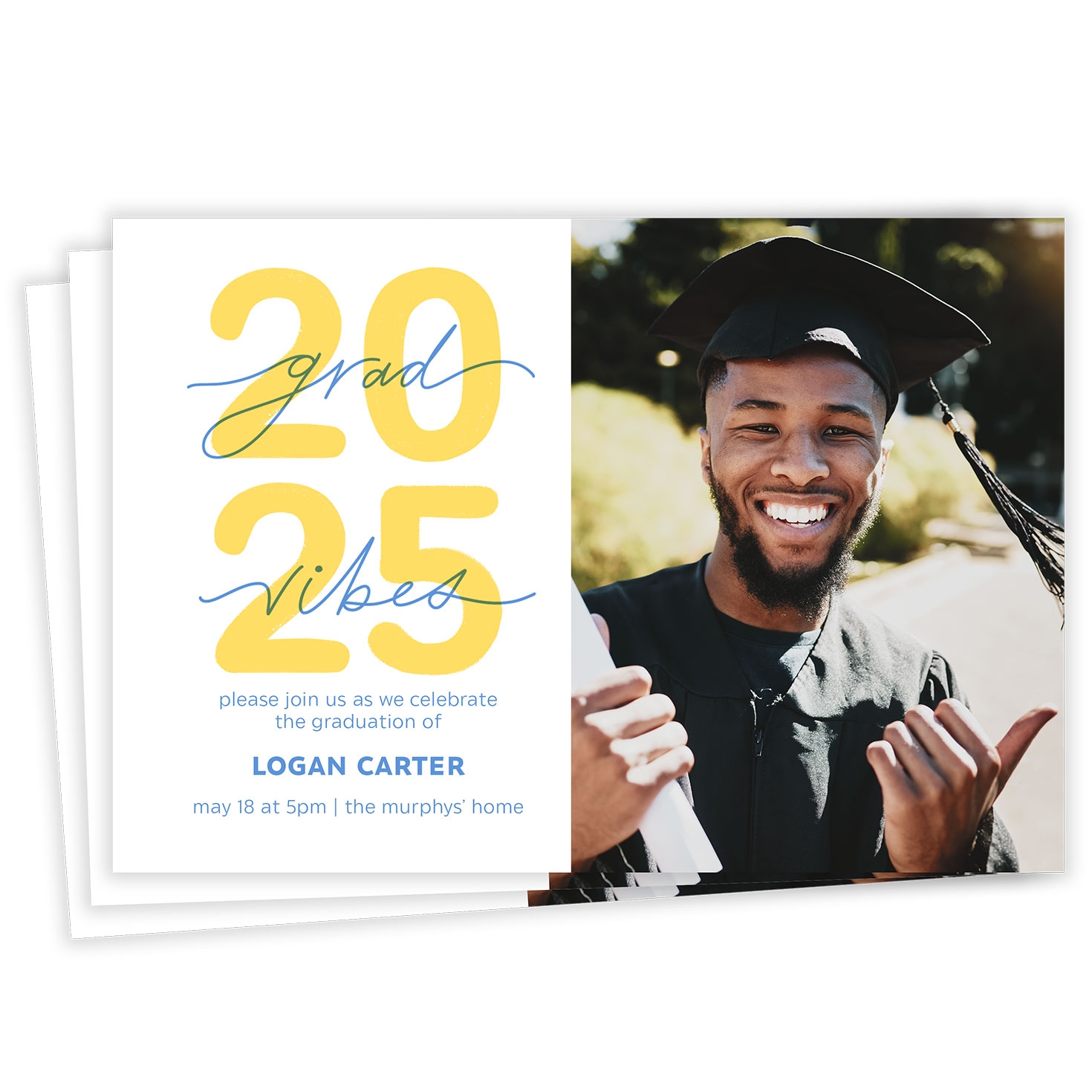 2025 Grad Vibes Graduation Invitation Invitations Hallmark