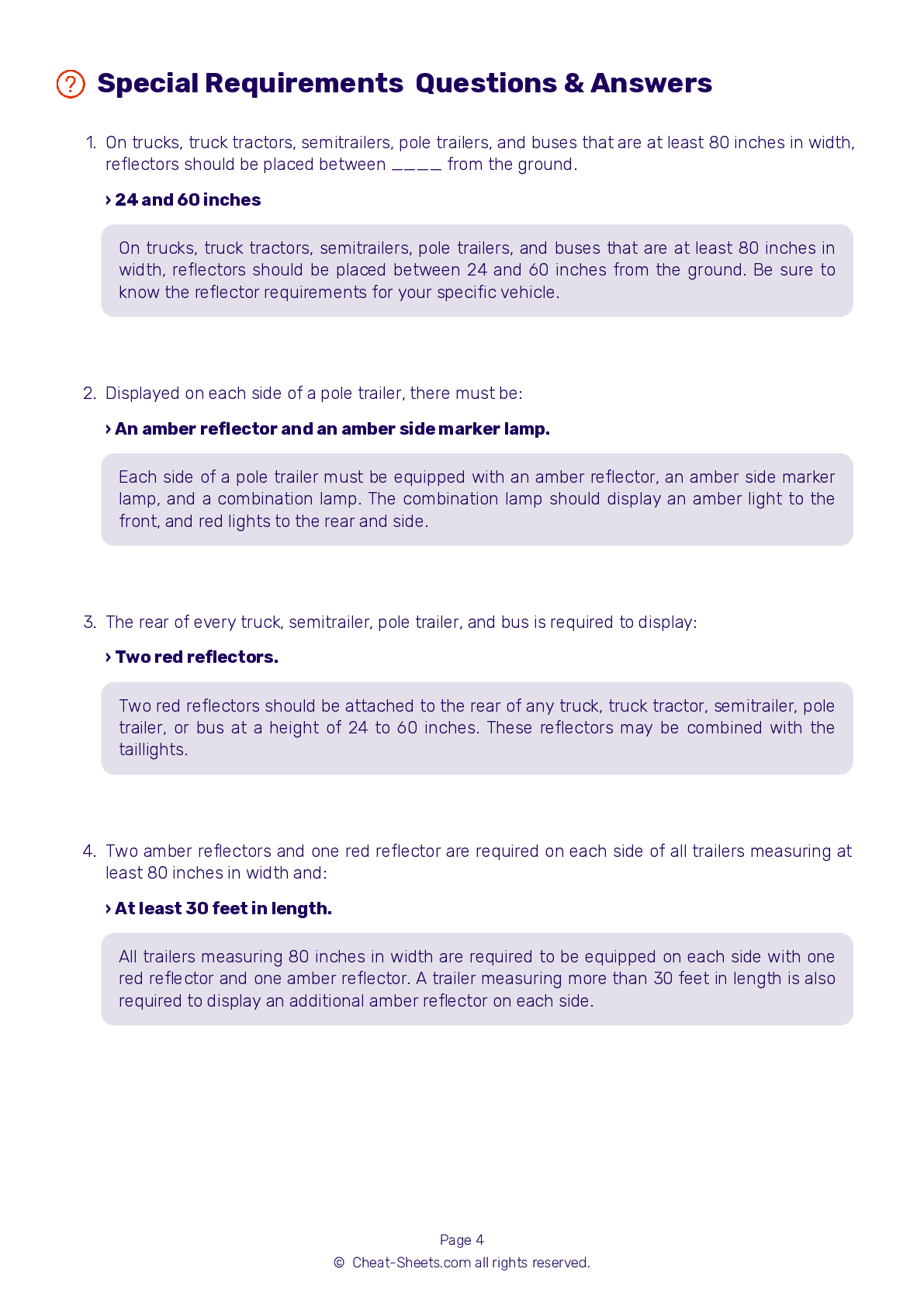 2025 Texas DMV CDL Permit Test Cheat Sheet 99 Pass Rate 