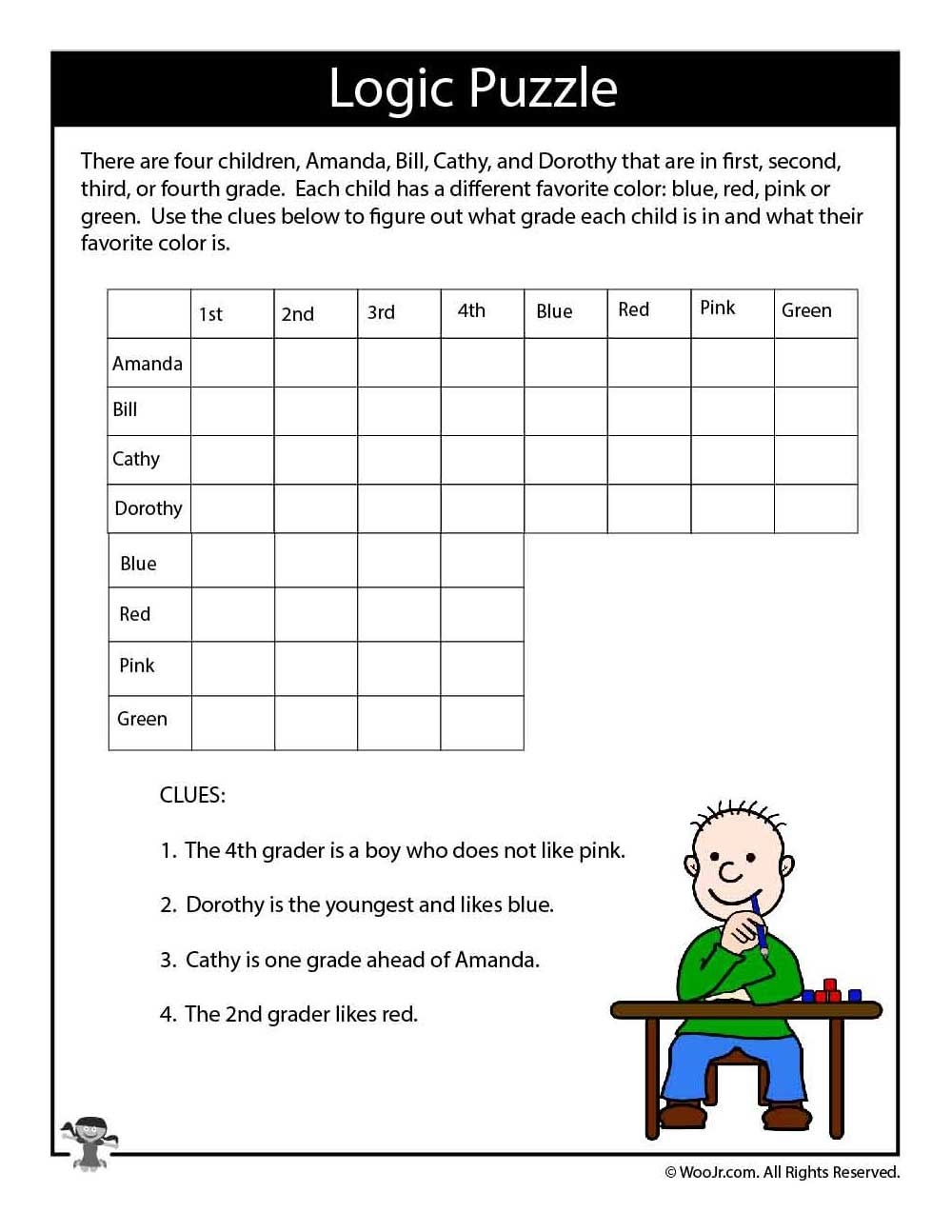 23 Free Printables For Children Ideas Math Logic Puzzles Puzzles For Kids Logic Puzzles