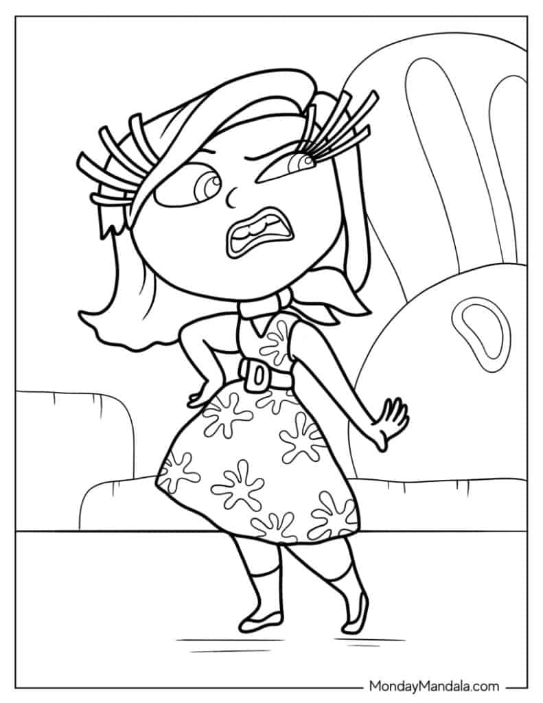 Inside Out Printable Free Coloring Sheets