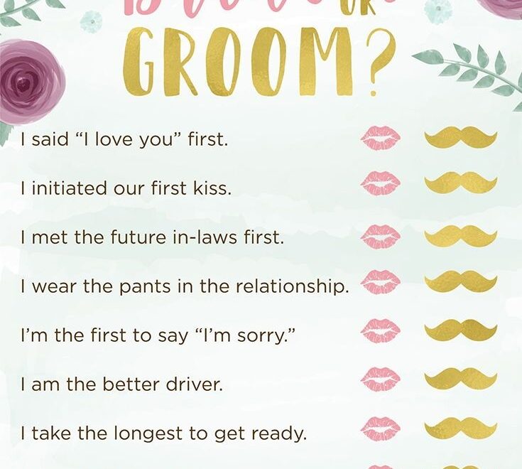 3 Exciting Bridal Shower Games Printables