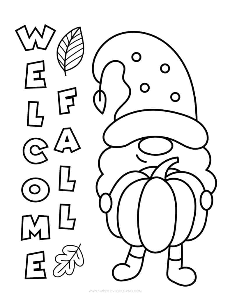 Fall Free Printable Coloring Pages