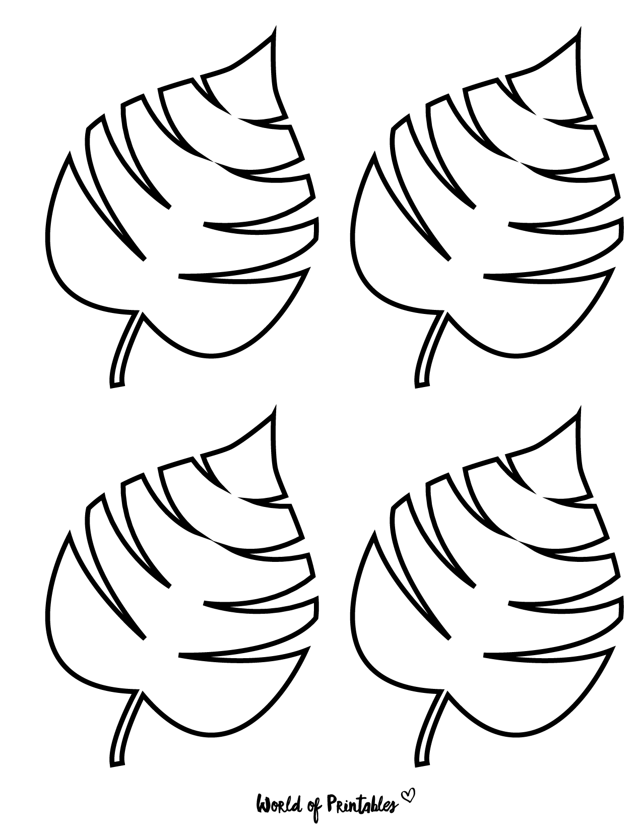 Free Printable Palm Tree Leaf Template
