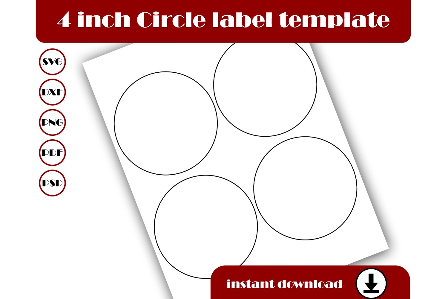 4 Inch Circle Template Circle Sticker Template