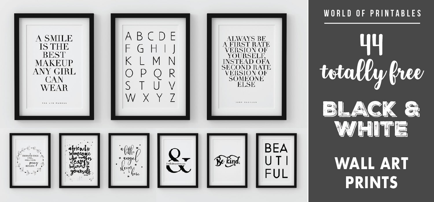 Black And White Printable Art