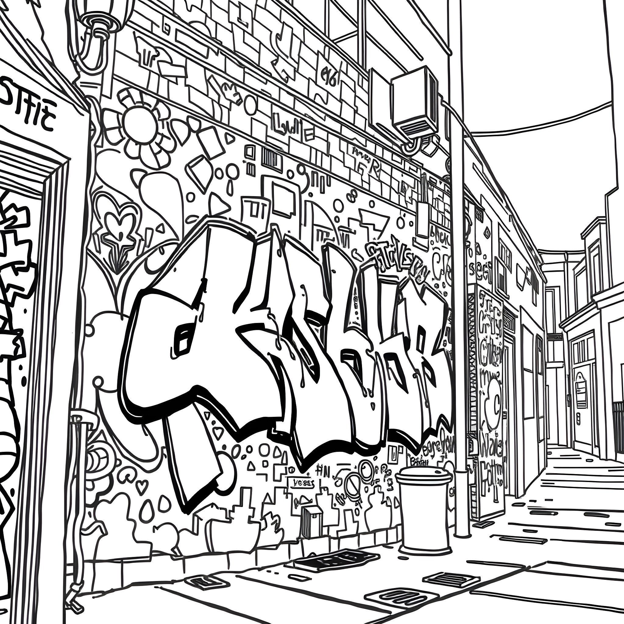 48 Best Graffiti Coloring Pages Free Printable PDFs 