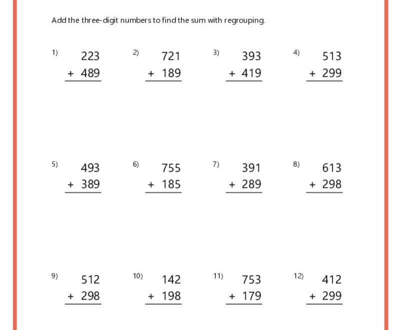 4th Grade Math Worksheets