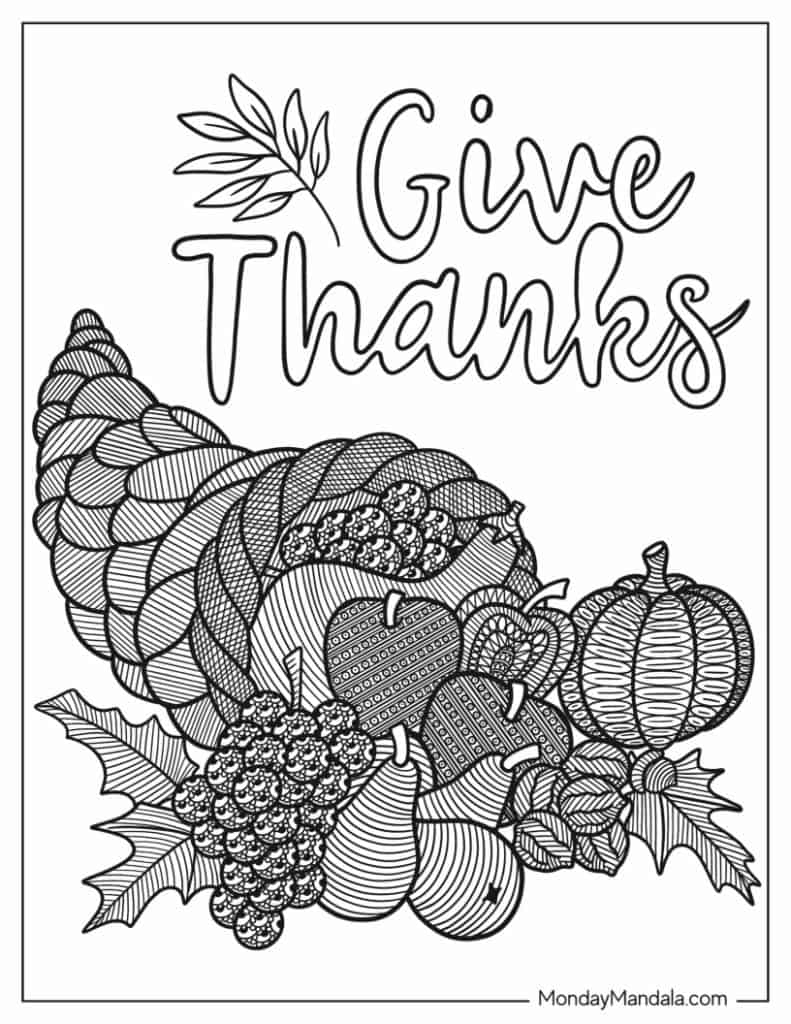 50 Thanksgiving Coloring Pages Free PDF Printables 