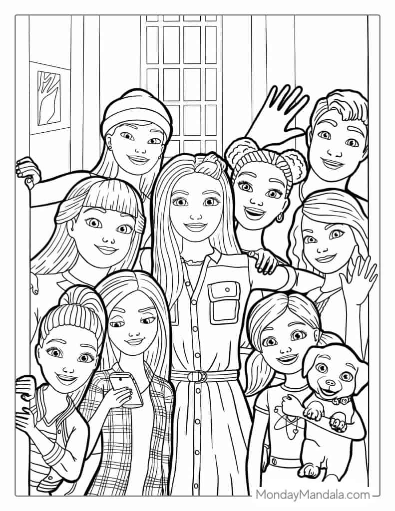 58 Barbie Coloring Pages Free PDF Printables 