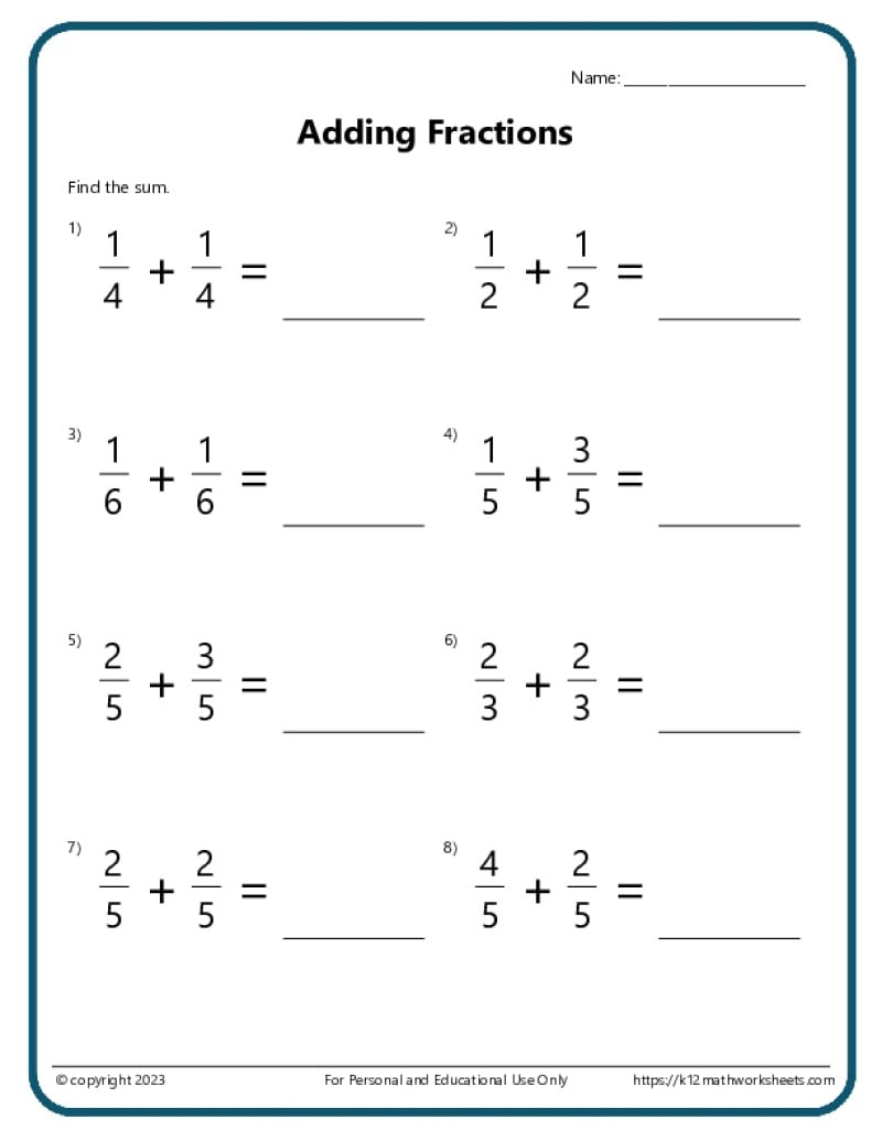 5Th Grade Worksheets Printable Free
