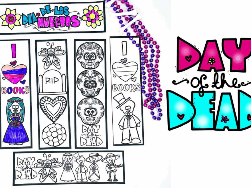 6 Free Day Of The Dead Bookmarks Printables