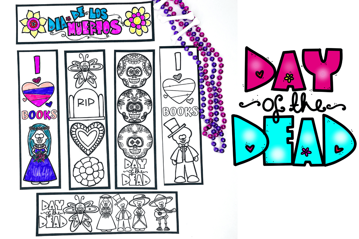 6 Free Day Of The Dead Bookmarks Printables