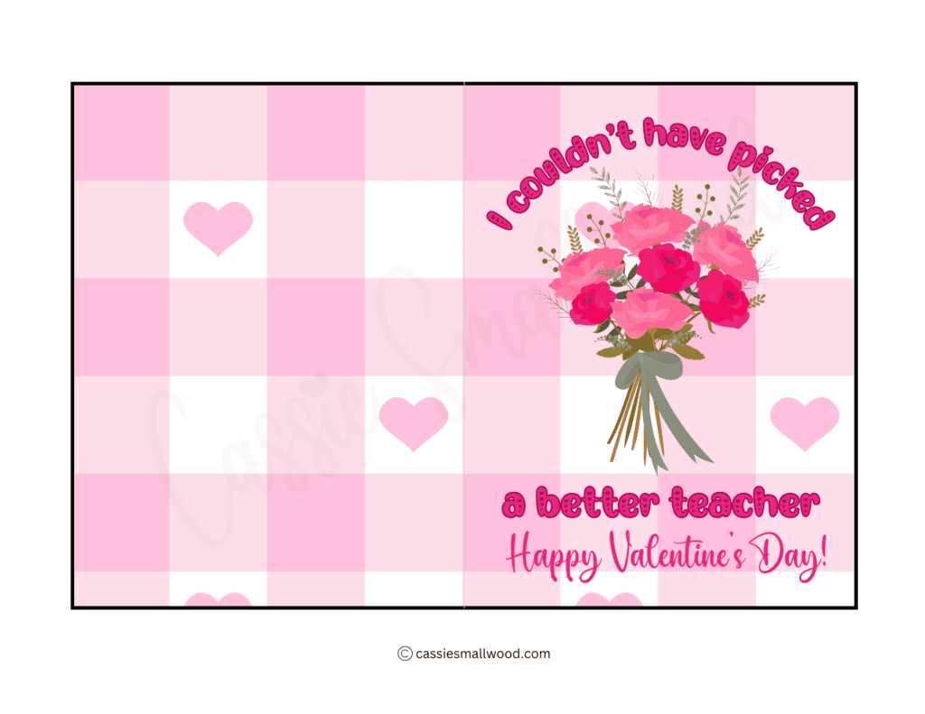 Valentines Day Cards Printable To Teacher