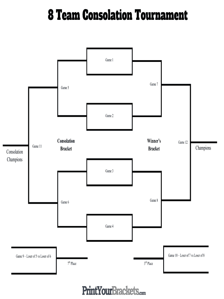 8 Team Double Elimination Bracket Fill Online Printable Worksheets Library