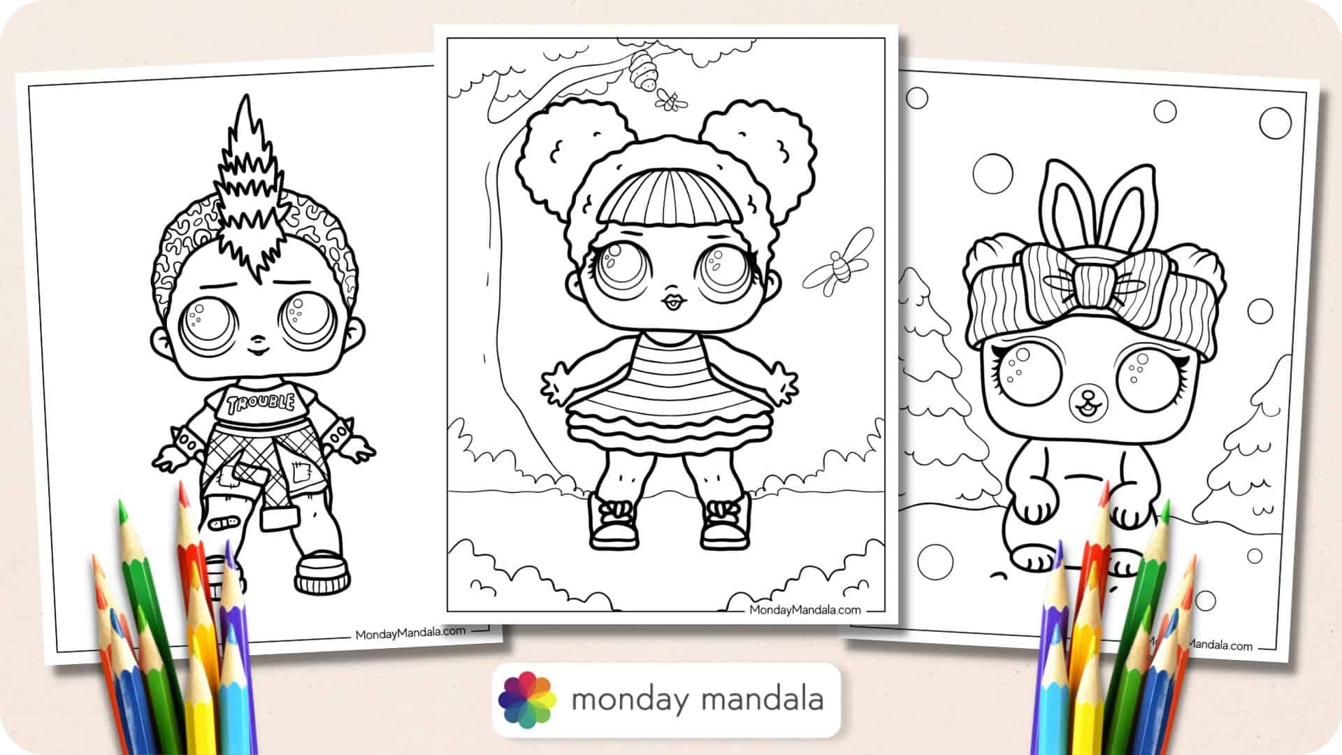 80 LOL Surprise Coloring Pages Free PDF Printables 