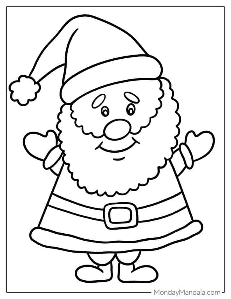 84 Santa Coloring Pages Free PDF Printables 