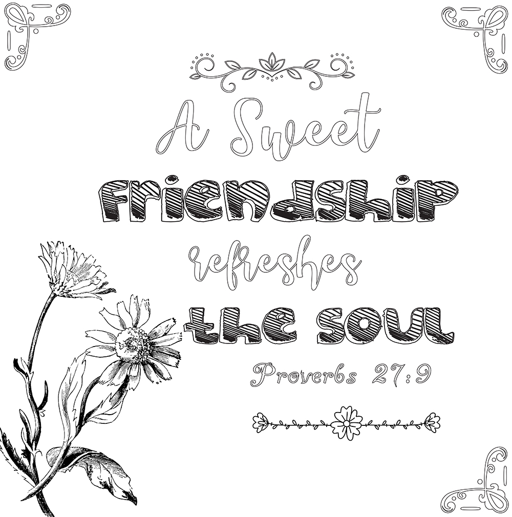 A Sweet Friendship Refreshes The Soul Color Sheet Sojourn Road