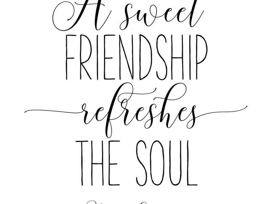 A Sweet Friendship Refreshes The Soul Proverb 27 9 Printable Bible Verse Amazon de Home Kitchen