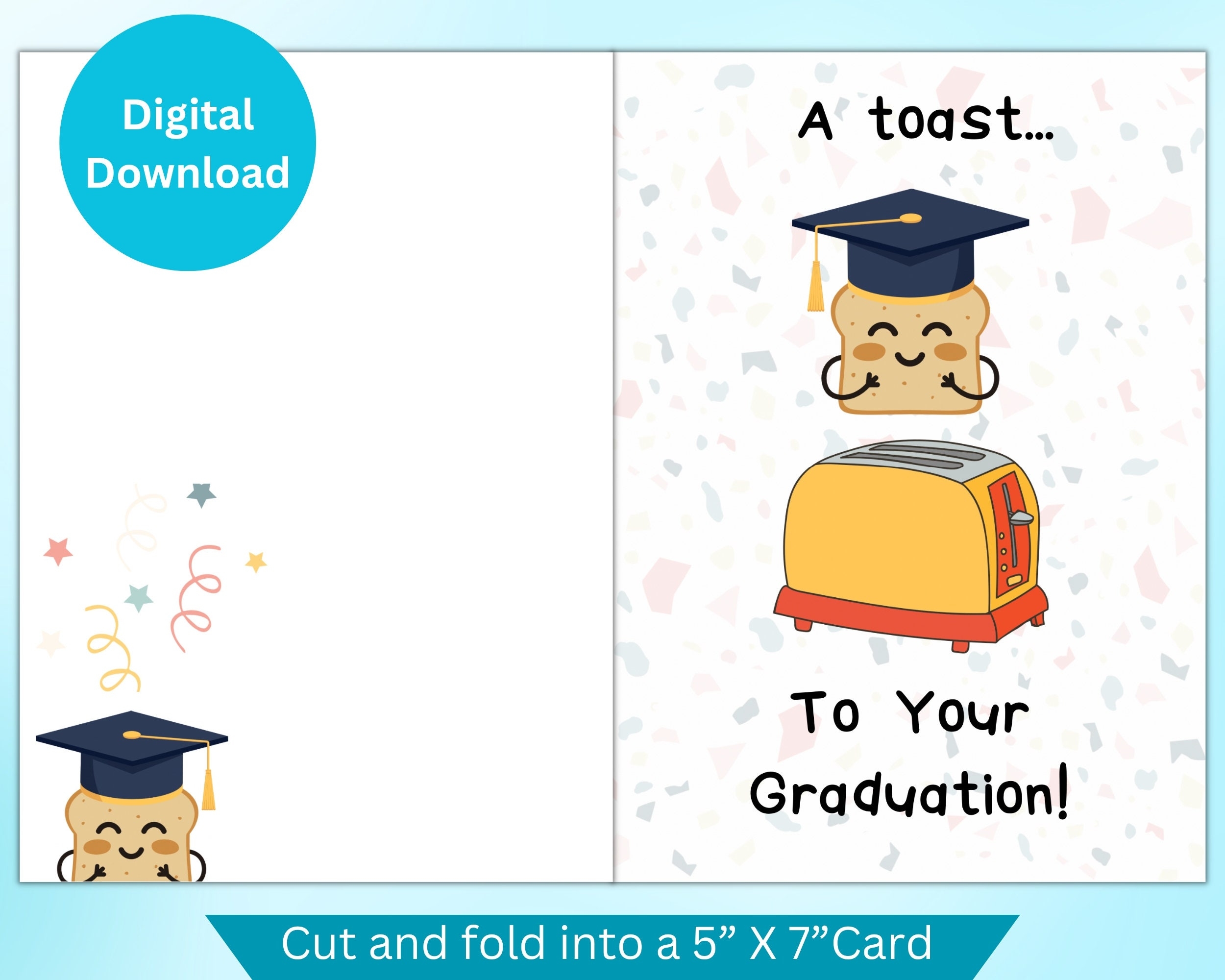 A Toast To Your Graduation Printable Graduation Card Cute And Funny Graduation Card Punny Graduation Card Silly Greeting Card Etsy Canada