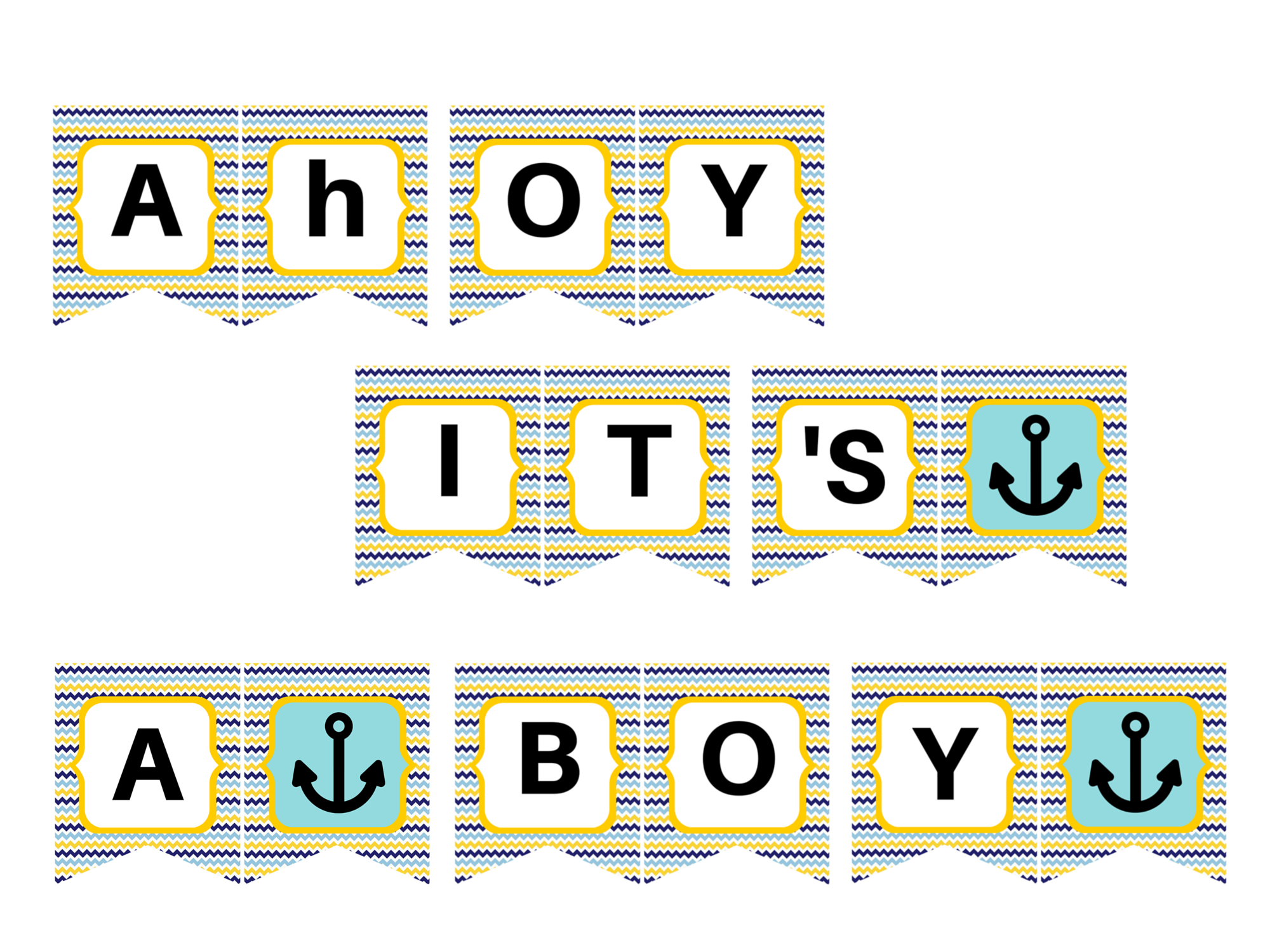 Ahoy ItS A Boy Baby Shower Free Printables