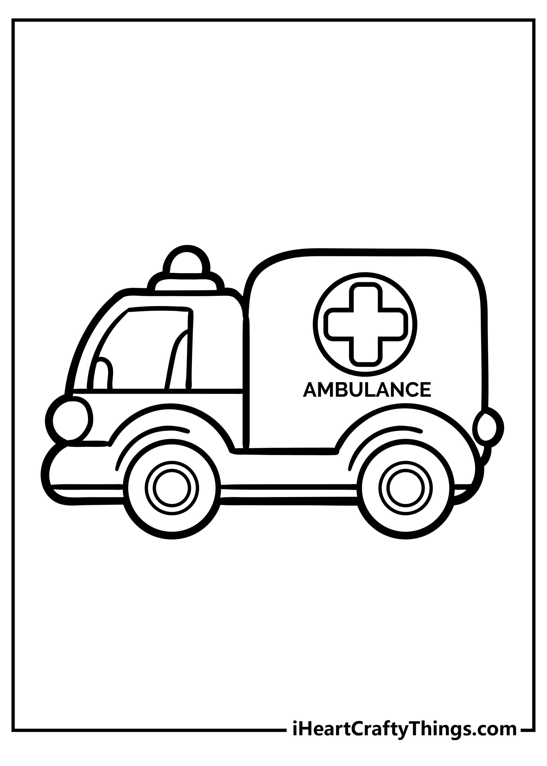 Free Printable Ambulance Coloring Pages