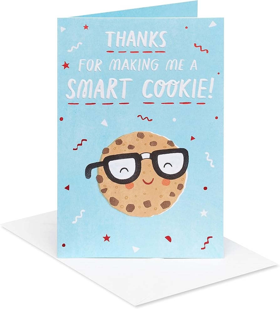 American Greetings Funny Teacher Thank You Card Smart Cookie Amazon de Home Kitchen