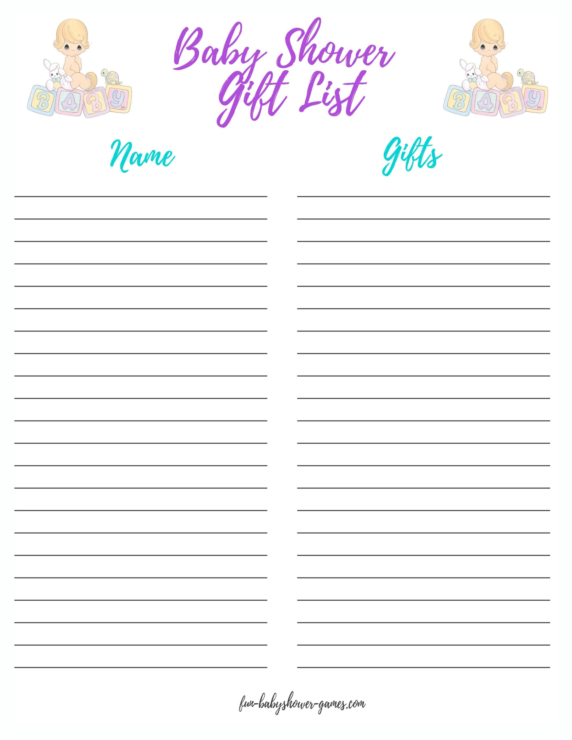 Baby Shower Checklist