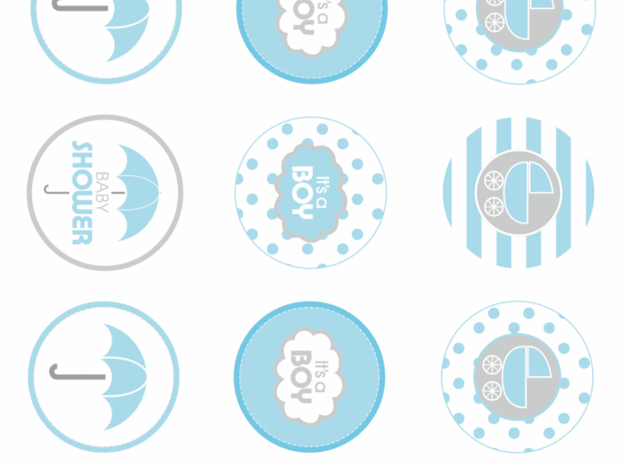 Baby Shower Cupcake Online Toppers Free Printables