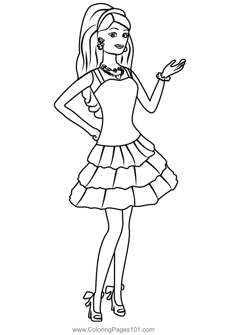 Barbie From Barbie Life In The Dreamhouse Coloring Page
