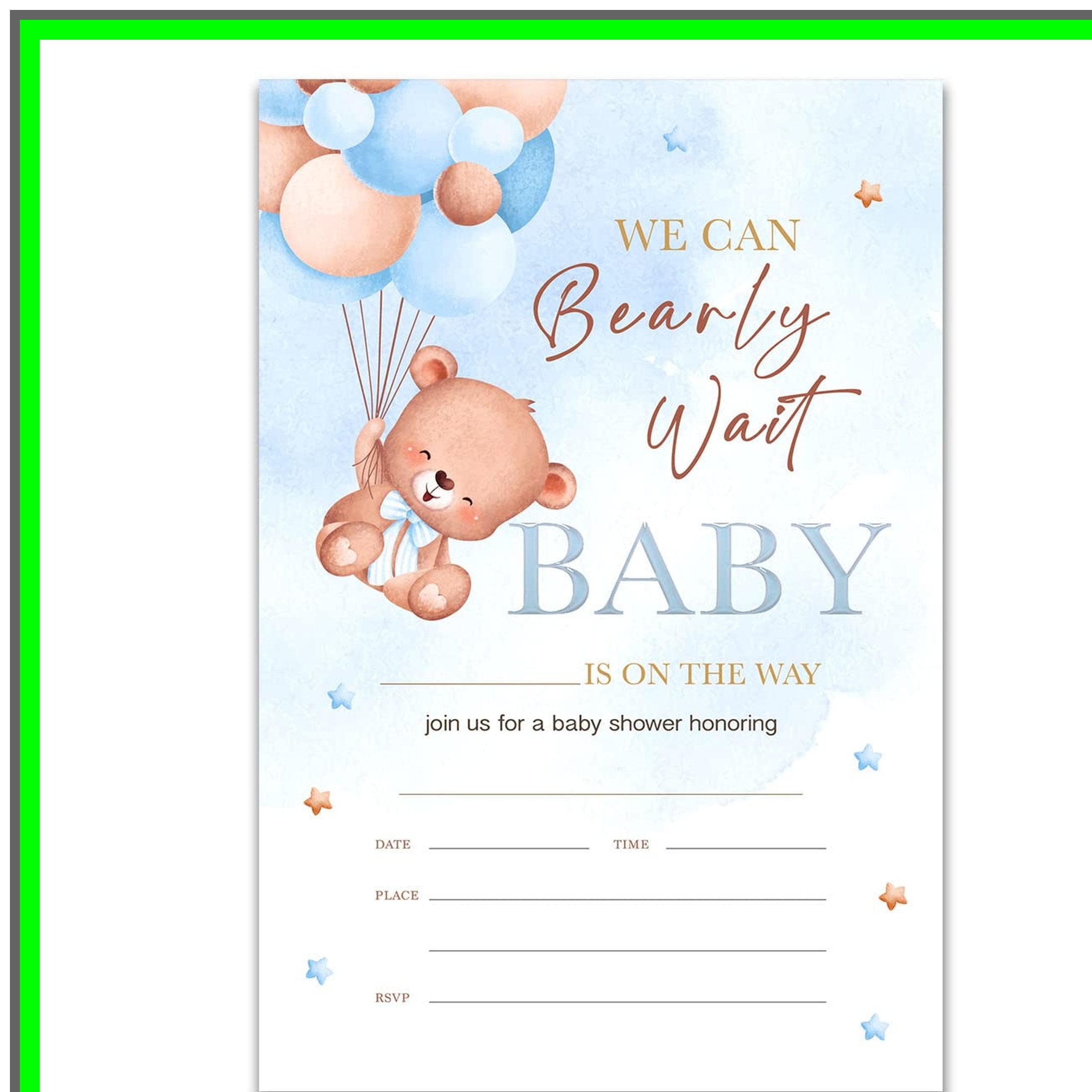 Walmart Printable Baby Shower Invitations
