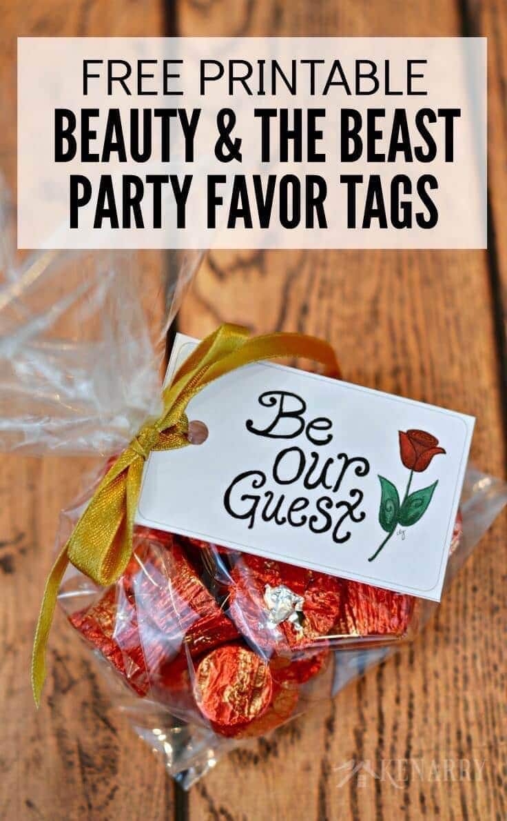 Beauty And The Beast Party Favors Free Printable Tags