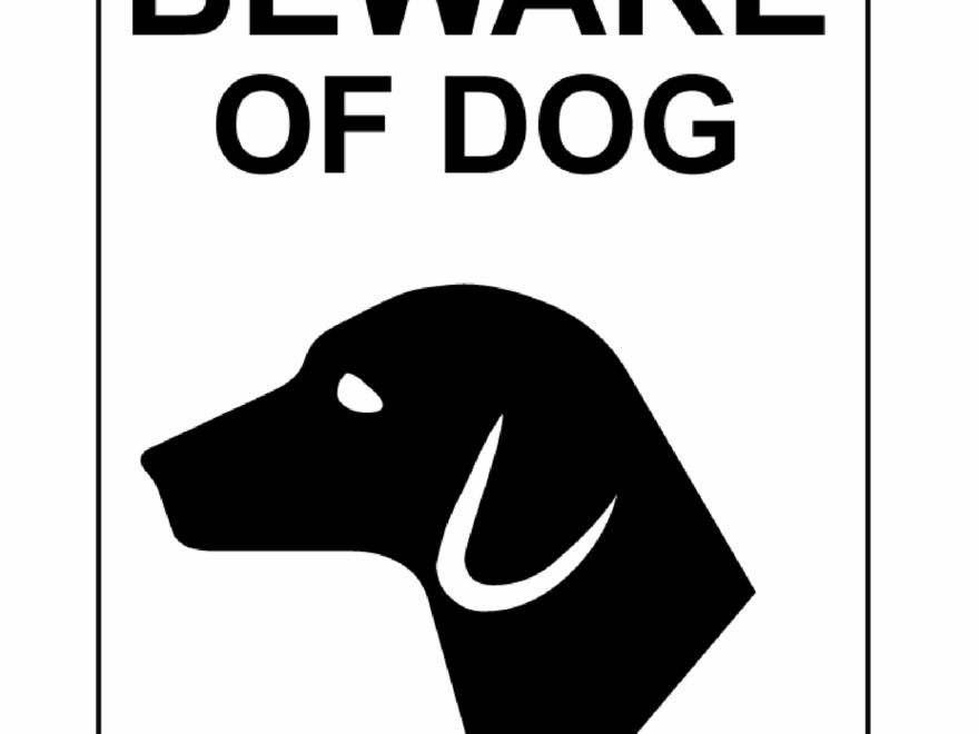 Beware Of Dog Signs Poster Template