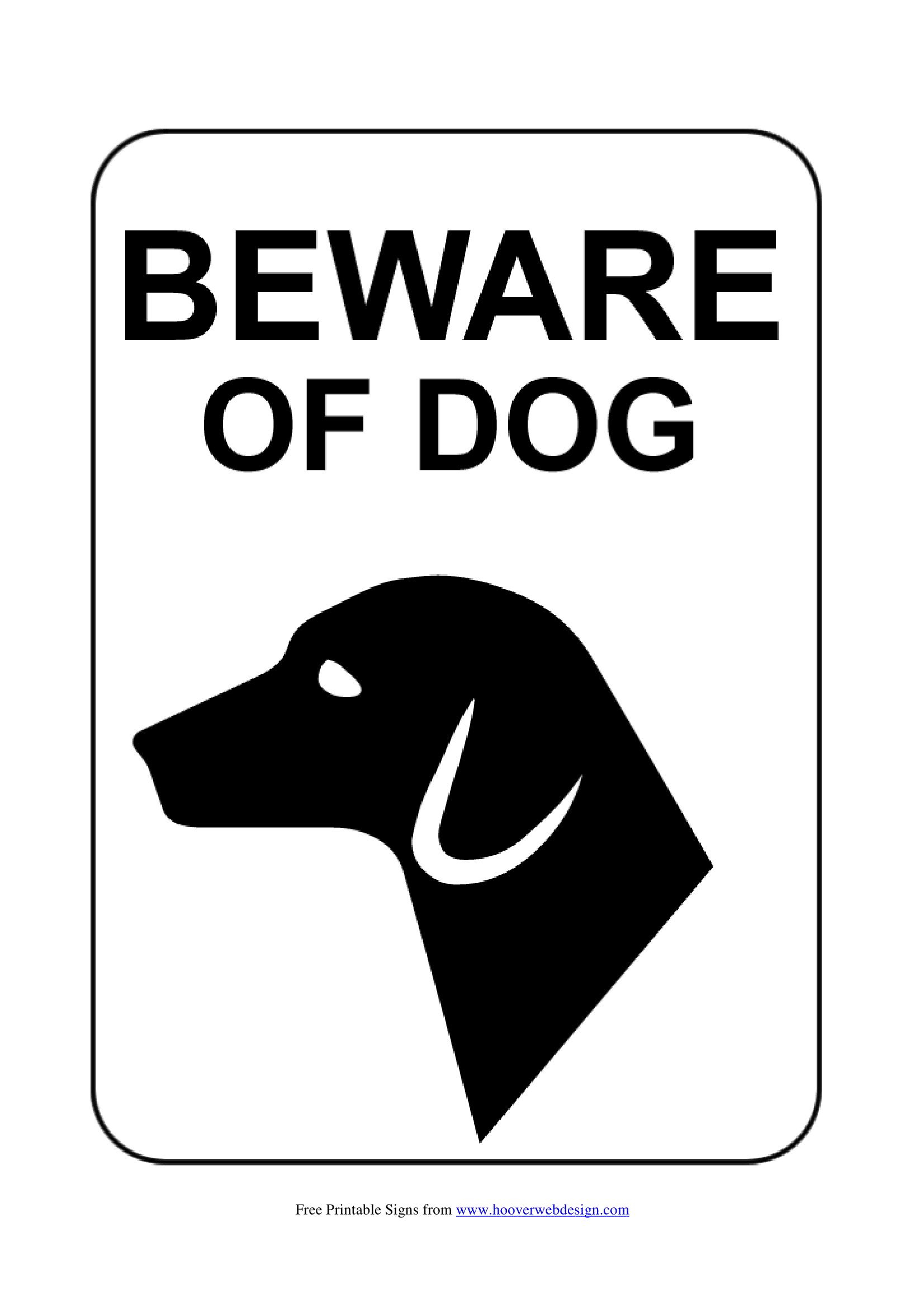 Beware Of Dog Signs Poster Template