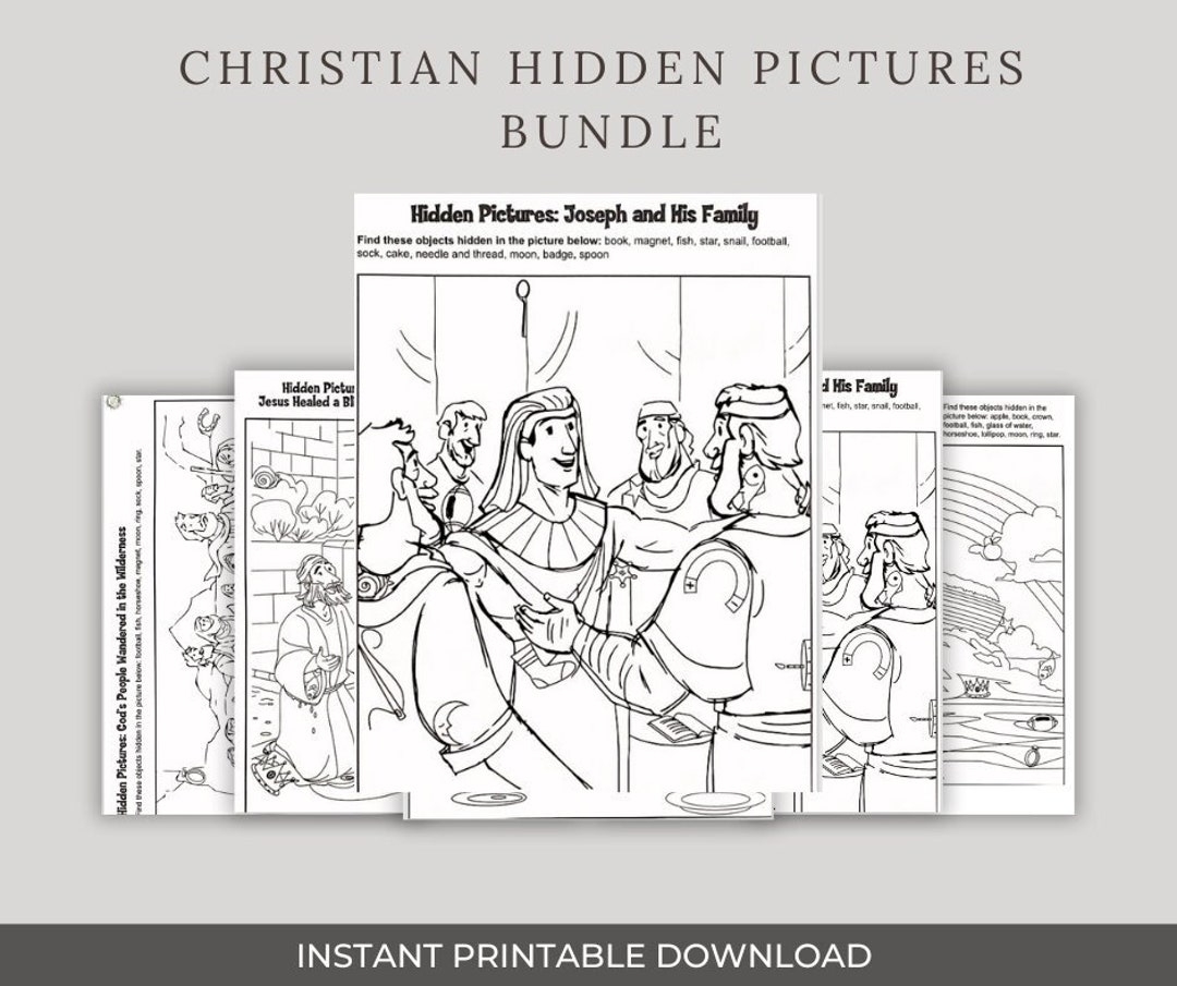 Bible Hidden Picture Hidden Pictures Faith Based Worksheet Christian Activity Christian Coloring Christian Puzzle Christian Printable Etsy