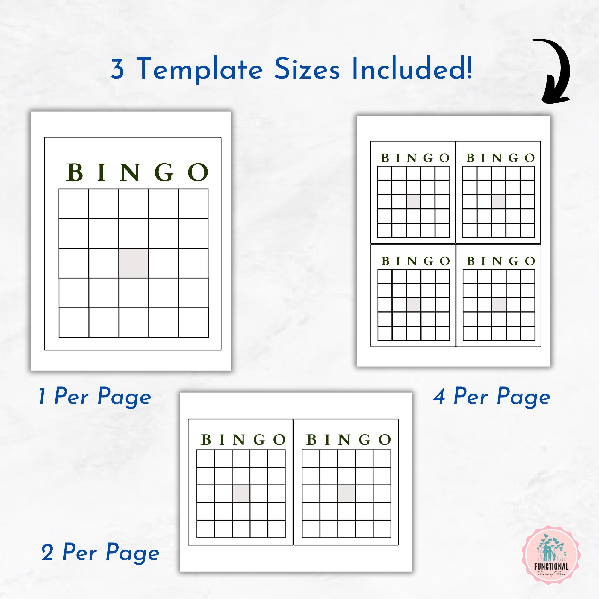 Blank Bingo Cards Templates Editable Bingo Cards Create Your Own BINGO Party Game Etsy