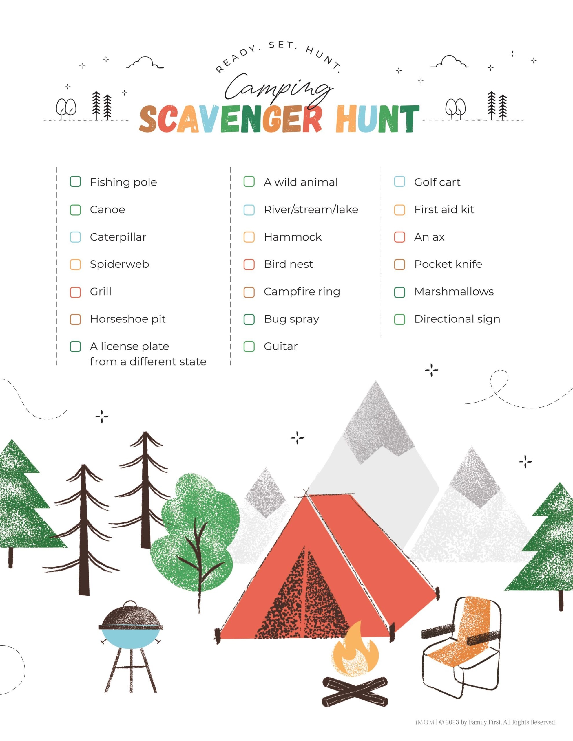 Camping Scavenger Hunt IMOM